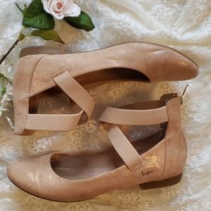 Metallic Pink B.O.C Ballet Flats with Zipper